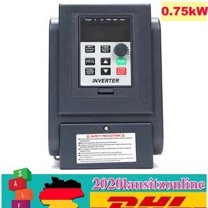 AT2 Frequenzumrichter VFD für Einphasig Motor 220V PWM Kontrolle 750W Universal - Bild 1 von 13