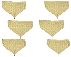 Discontinued Croscill Triomphe Gold Valances Set 6 Ascot Short Curtains Rare Lux - Picture 1 of 6