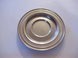 Small 94% Pewter Coaster Drink Coaster Handle Holder Vintage Holland - Picture 1 of 5