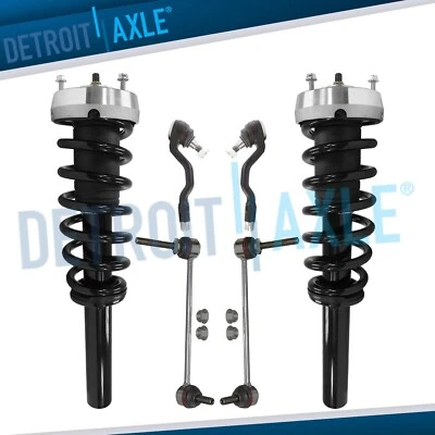 Eslabones de barra estabilizadora de varilla de amarre exterior puntales delanteros con resortes helicoidales para BMW X5 X6 2007-2013 Foto 1 de 4