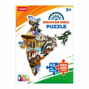 Funskool DISCOVER INDIA Jigsaw Puzzles Age 5+ For kids and adults both FREE SHIP - Photo 1/8