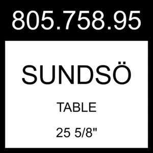 IKEA SUNDSO SUNDSÖ Table Anthracite Outdoor 25 5/8" 805.758.95 - Picture 1 of 1
