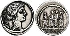 Roman Republic, BRUTUS/LIBERTAS denarius, 54 BC , Rome Crawf. 433/1 - FDC