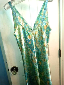 Vintage Oscar De La Renta Gorgeous 90's Floral Slip Dress Size M - Picture 1 of 7