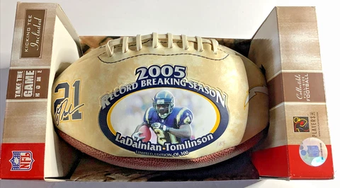 2005 Ladainian Tomlinson #21 football Limited Edition 173/300 Record Season NFL Cover