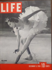Life magazine December 5, 1938 Ballerina . COVER SHEET ONLY. - Imagen 1 de 1