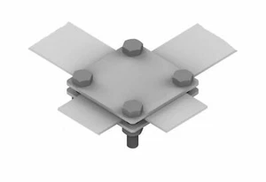 Kreuzklemme Kreuzverbinder Klemme Kreuzstücke 2-teilig Edelstahl V4A Band max 40 - Bild 1 von 2