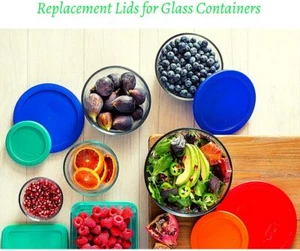 UNIVERSAL Lids for Pyrex and Anchor Round Glass Containers (2-Cup, 4-Cup, 6-Cup) - Picture 1 of 37