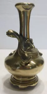 Antik Vase Chinesisch Bronze Eidechse Drache - Bild 1 von 6