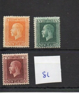 New Zealand - (81) - 1915 on - 3 values - mtd mint - SG Cat min. £27 - Picture 1 of 1