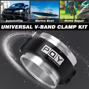 3'' Aluminum Quick Release HD Clamp V-Band w/ Flanges for Air Intake Turbo Pipe - Bild 1 von 19