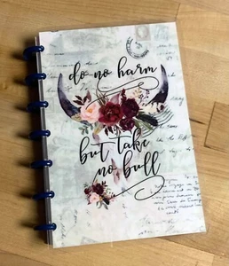 Do No Harm But Take No Bull Cover Set for use with MINI Happy Planner- - Picture 1 of 4
