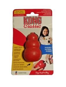 KONG CLASSIC GIOCO RELAX RIEMPIRE CON SNACKS OSSI BISCOTTI PER CANI ROSSO S - Foto 1 di 1