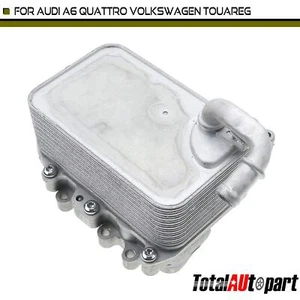 Engine Oil Cooler for Audi A6 A7 A8 Quattro Q5 Q7 Volkswagen Touareg 2014-2016 - Picture 1 of 8