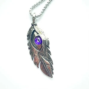LEGENDS Personality Punk Creative Feather  Men Women Pendant Necklace - Picture 1 of 10