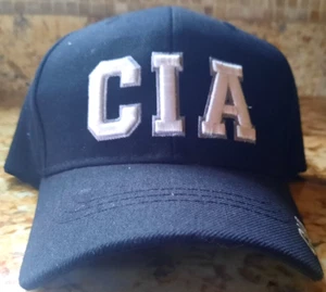 CAPPELLO VINTAGE CIA SPECIALE AGENTE SPECIALE NERO REGOLABILE SPEDITO IN SCATOLA - Foto 1 di 8