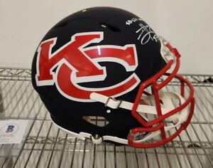 Travis Kelce auto Kansas City Chiefs Full Size Helmet "SB LIV Champ" inscription