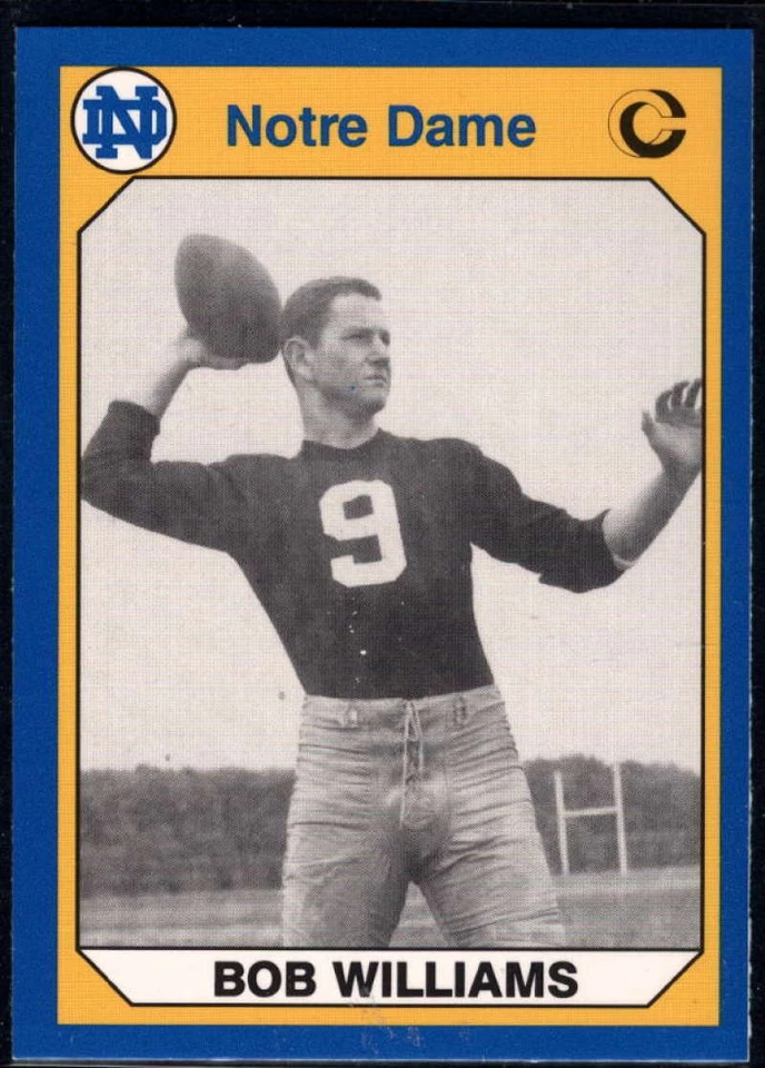 BOB WILLIAMS 1990 COLLEGIATE COLLECTION NOTRE DAME #131 ID:31783 - Image 1 of 1