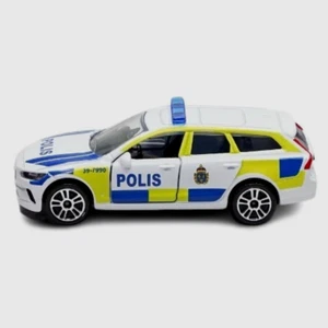 Police Car Metal Model Majorette Kit Scale White For Volvo V90 Can Open The Door - Picture 1 of 10