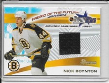 2001-02 Bowman YoungStars Nick Boynton Fabric of the Future Jersey