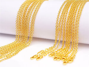 1PCS 28inch 18K Yellow Gold Filled Pearl Cross Chain Necklaces Wholesale