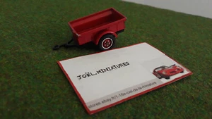 REMORQUE POMPIERS NON BACHEE rouge 1/43 ou 1/50 fabricant SOLIDO MADE IN FRANCE - Foto 1 di 6