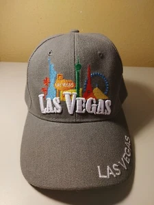 Sombrero de Las Vegas Gorra Gris Recuerdo Bordado Imagen de la Ciudad - Imagen 1 de 3