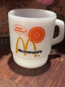 Vintage FIRE KING MCDONALD'S Good Morning ANCHOR HOCKING Advertising MUG #68 - Picture 1 of 9