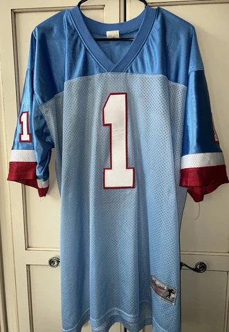 NY Sports Throwback Collection #1 Warren Moon Houston Oilers Jersey Size 2XL Cover