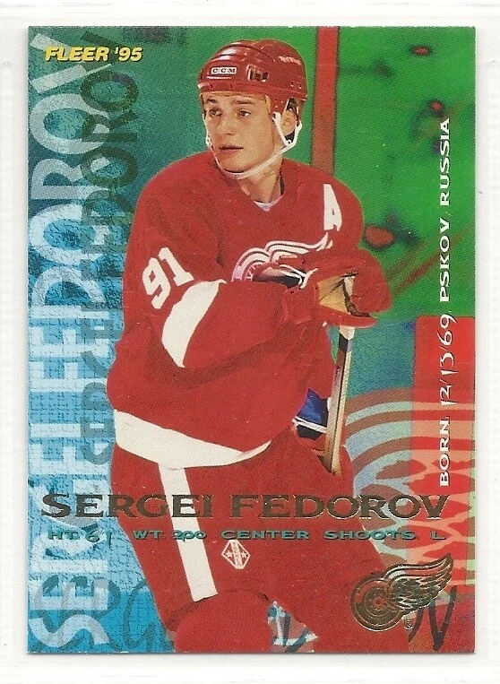 1994-95 Fleer Hockey - #59 - Sergei Fedorov - Detroit Red Wings - Image 1 of 1