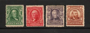 Sc# 300 & 303 MH (rem / 302 sm gum thin) / Lot 0822058 - Picture 1 of 2