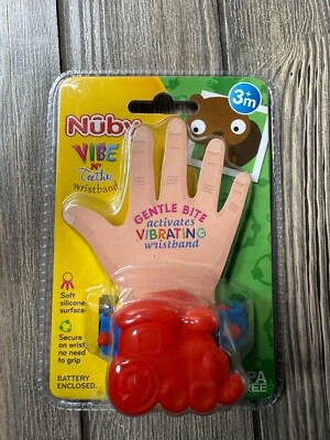 Nuby Vibe N Teethe Wristband With Vibrating Soft Silicone Surface For Babies - Image 1 of 2