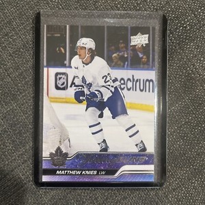 2023-24 UPPER DECK YOUNG GUNS ROOKIE  CARD #222 - MATTHEW KNIES