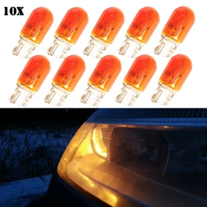 Yellow LED Bulb Super Bright T10 W5W Wedge Replaceme for Interior Dome Map lamp - Foto 1 di 5