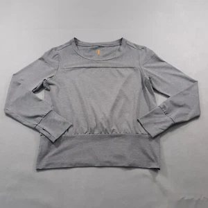 Lucy Shirt Pullover Womens Size Small Gray Thumbholes Gym Run Yoga Long Sleeve - Picture 1 of 9