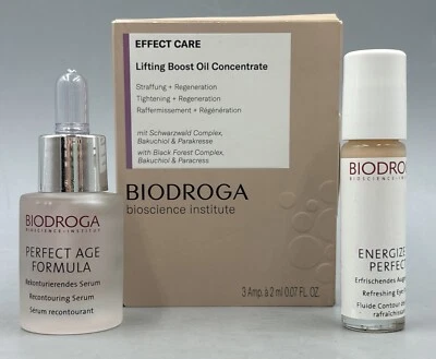 Biodroga Effect Care Set Creme Lifting Öl Ampulle 3x 2ml Serum Augenfluid - Bild 1 von 4