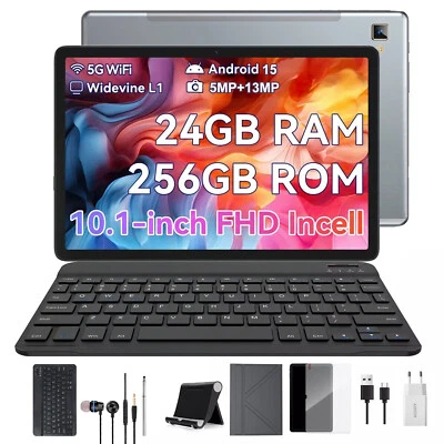 XGODY Neuest P60 Android 15 Tablet 10 Zoll mit Keyboard 24GB+256GB 5G WiFi 8000mAh