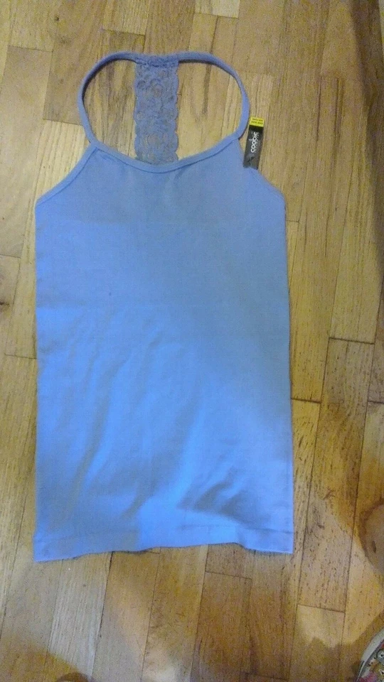 NUEVO CON ETIQUETAS COOBIE MUJER CAMI CUCHARADA ESPAGUETI ENCAJE ESPALDA T TALLA ÚNICA Foto 1 de 1