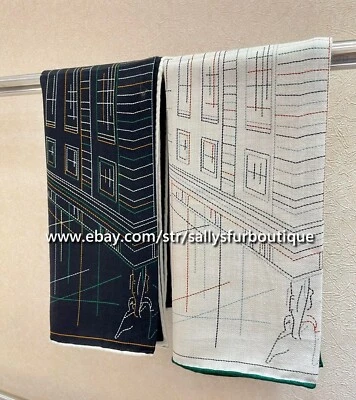 Bufanda Sallys 70 % cachemir y 30 % seda estampado doble cara cuello 26" Foto 1 de 4