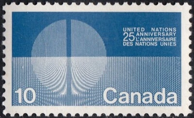 1970 CANADA UN 25th ANNIVERSARY 10¢ STAMP, MINT/MNH, Scott #513, CANADIAN SELLER - Image 1 of 4
