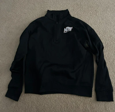 Suéter Pullover NOS Energy Drink Negro 1/4 Cremallera Para Hombre Mediano, Sudadera con Capucha Foto 1 de 4