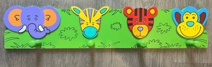Colourful / Coat Peg Hooks Kids Bedroom Bathroom - Picture 1 of 2