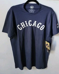 Chicago White Sox Cooperstown Spellout Neu Blau Baumwolle T-Shirt Größe M Neu mit Etikett - Bild 1 von 12