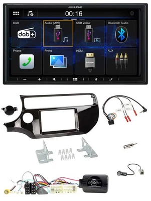 Alpine Bluetooth 2DIN Lenkrad DAB USB Autoradio für Kia Rio UB 2017-2023 piano s - Bild 1 von 4
