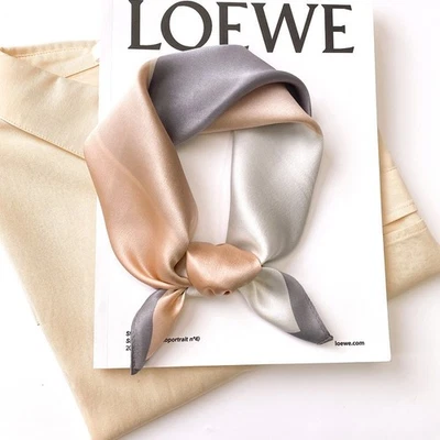 Bufanda cuadrada 100 % seda morera 53*53 cm mujer pañuelo envolvente Foto 1 de 3