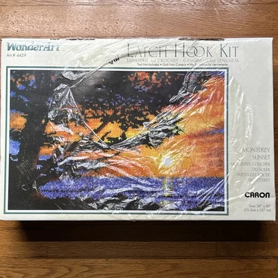 WonderArt  Caron Latch Hook Kit Monterey Sunset  30" x 50"  #4429 Brand New - Image 1 of 4