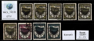 WC1_16218. ITALY AEGEAN COL. RHODES. 1935-38 air mail short set. Sc. C1-C3. Used - Picture 1 of 1