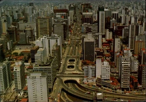 Sao Paulo BRASILIEN Postkarte AK 1980 frankiert mit Briefmarke Stamp BRASIL - Picture 1 of 2