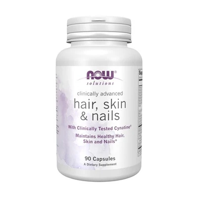 Now Solutions Hair Skin Nails Supplement With Cynatine 90 Count Nutritional S... - Image 1 of 4