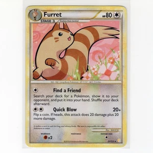 Pokémon TCG Furret 21/123 HGSS Base Set Regular Rare Card EN-LP 2010 - Picture 1 of 3